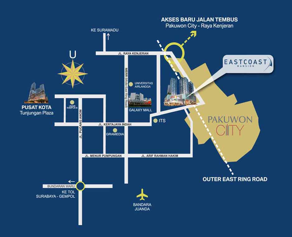 Siteplan east coast apartement surabaya